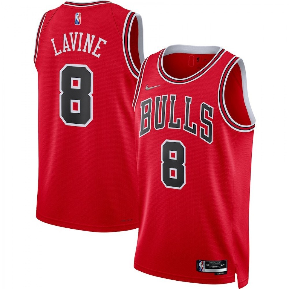 Men's Chicago Bulls Zach LaVine #8 Red 2021 Swingman NBA Jersey - Icon Edition-Pro Kit Vault | Brand New 26/27 Sports Jerseys